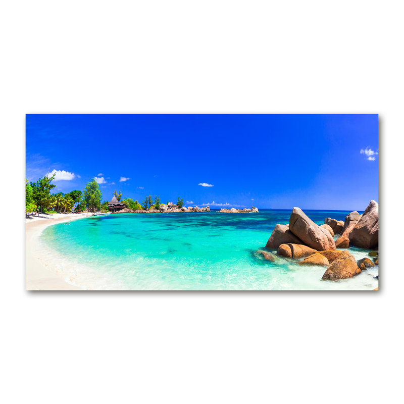 Seychelles Beach - No Frame Print on Canvas