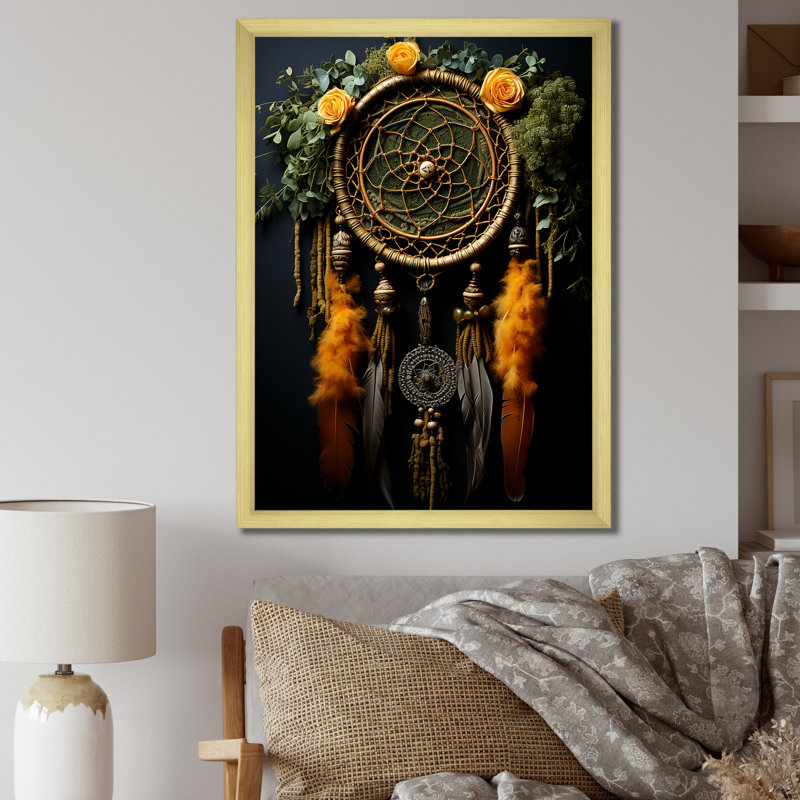 Coghill Native Art Earthly Connections I, H 20 po x l 12 po x P 1 po, Encadrement doré