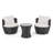 3PC PE Rattan Chat Set