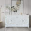 Armoire d'appoint 60 "avec 4 portes, buffet rustique en bois rustique - armoire polyvalente avec rangement et rangement chic-848598209