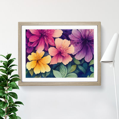 Watercolour Flowers - Single Picture Frame Print