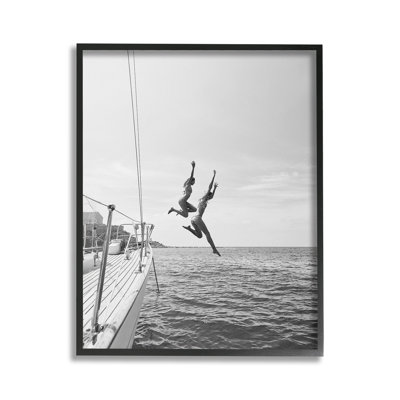 Bc-578_FG " People Diving From Boat Single Picture Frame " by Sisi And Seb