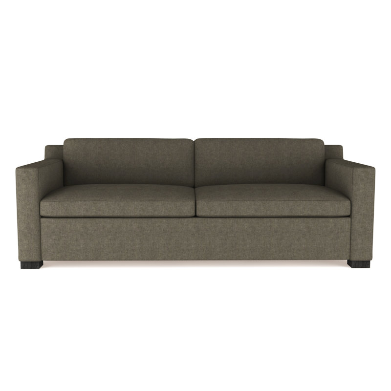 Canapé Mercer, Velours moelleux gris graphite, H 33,5 po x l 96 po x P 44 po, Ébène