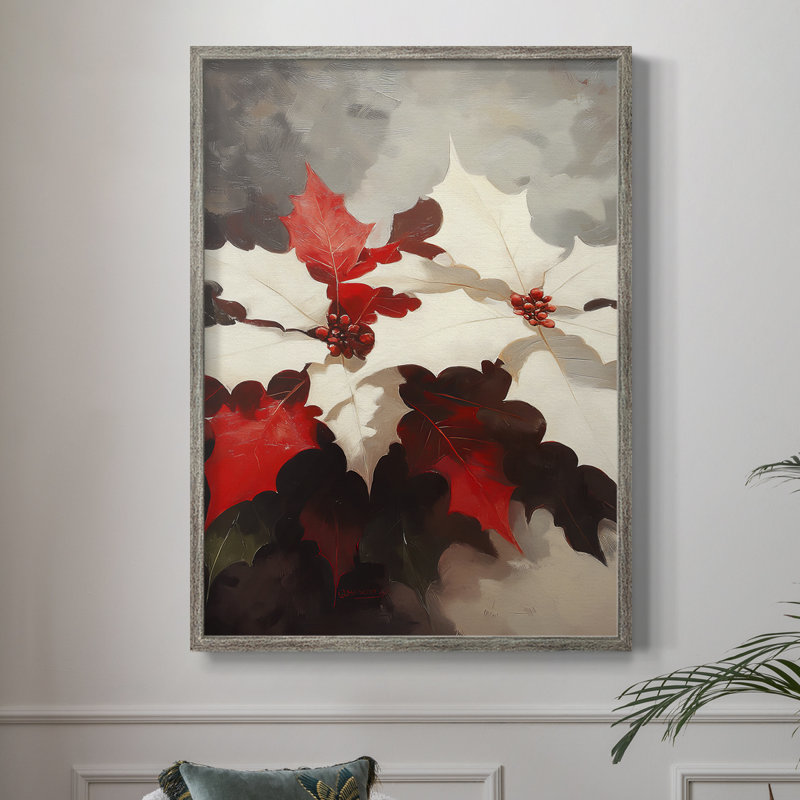 «Christmas Holiday Art», série 2-CII, reproduction encadrée - bois massif, H 11 po x l 9 po