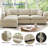 Cloud Couch Modular Sectional Sofa, Deep Seat Convertible Modular Couches For Living Room, Modern Comfy Down Filled Soft Cloud Sectional Sofa-658988607-658988593