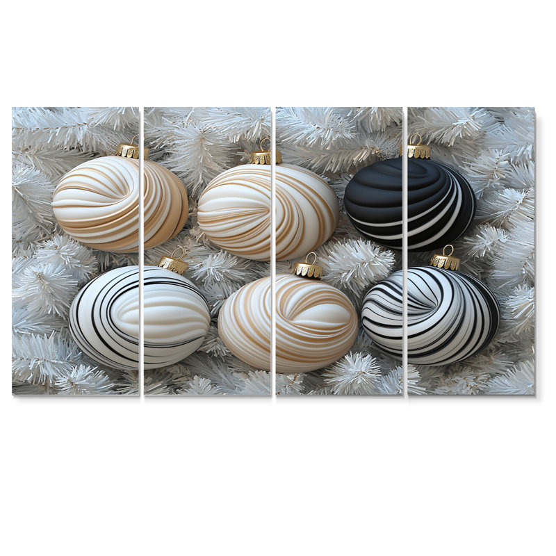 Ensemble de salon de Noël or et noir, H 28 po x l 48 po