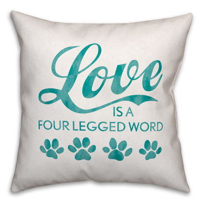 Four Legged Love Throw Pillow in , Throw Pillow