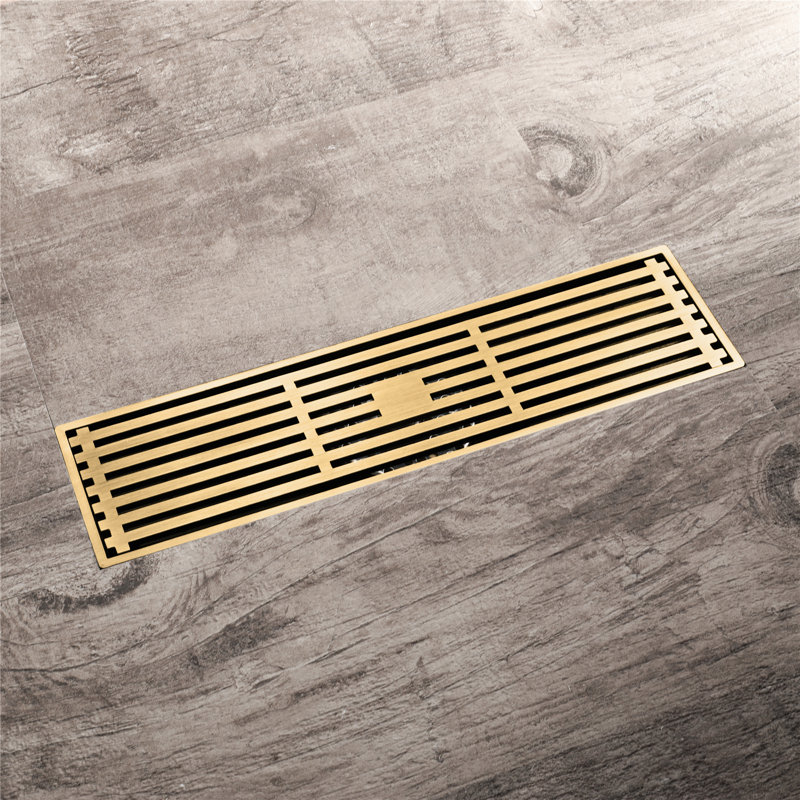 12'' W Linear Grid, Brushed Gold