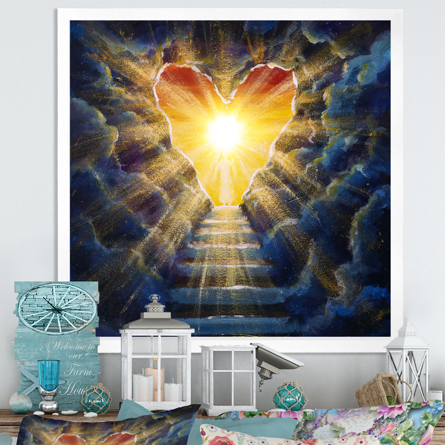 Stairway To Heaven - Angel Wings Welcome to Heaven | Photographic Print