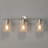 5-Piece All-In-One Nickel Bathroom Kit With 23" 3-Light Vanity Light And Clear Frosted Glass Shades