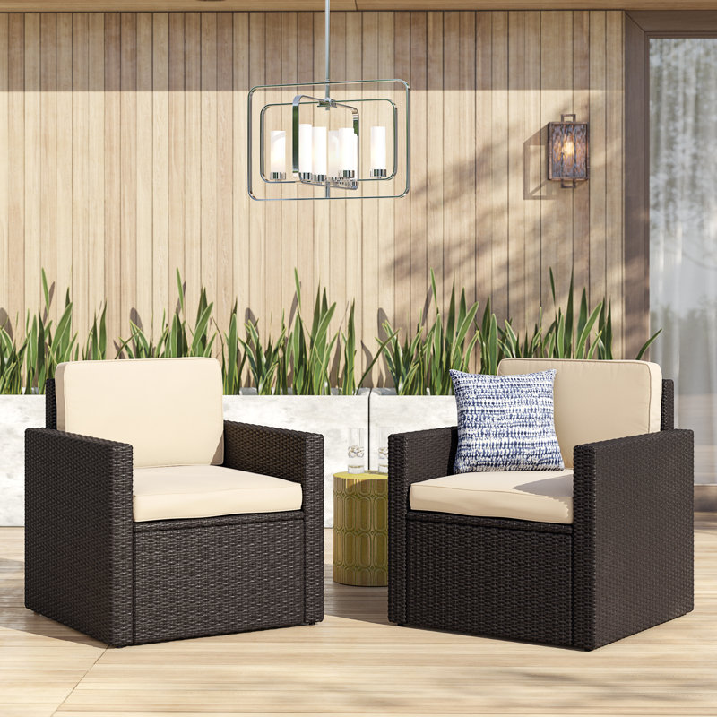 Chaise de patio avec coussin Okamoto, Sable
