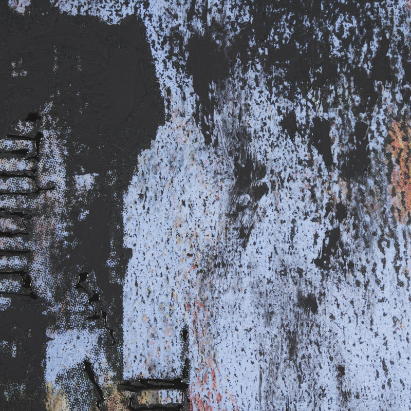 City Vibe IV a Hand Embelished Textured Canvas