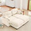 Canapé modulaire en chenille 2 places avec 2 coussins et 2 repose-pieds-2019811093