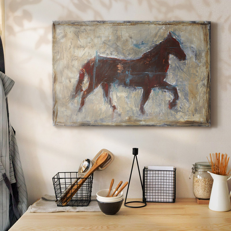 Iron Equine II-Gallery Wrapped Canvas, 32" H x 48" W