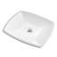 Lavabo de salle de bain rectangulaire encastré en porcelaine vitreuse avec trop-plein Edgemere