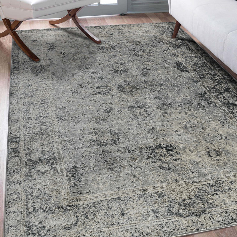 Kolar Traditional Floral Bordered Premium Performance Area Rug, Rectangle 3'3" x 4'11"