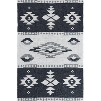 Tapis noir / gris clair Stansfield Southwestern