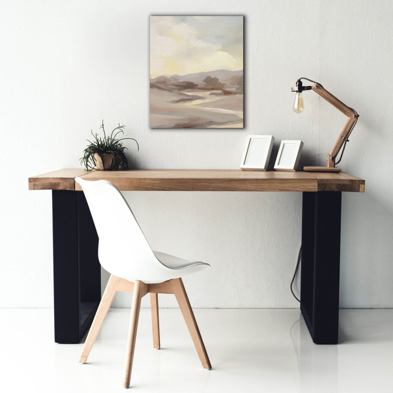 «Monochromatique Farm View 3» par Silvia Vassileva, art mural sur toile, H 24 po x l 20 po x P 0,75 po