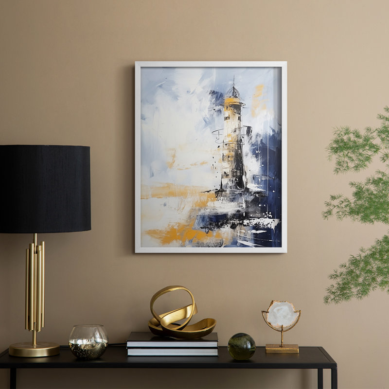 «NAUTICAL Series», impression encadrée en bois massif, H 11 po x l 9 po, Blanc