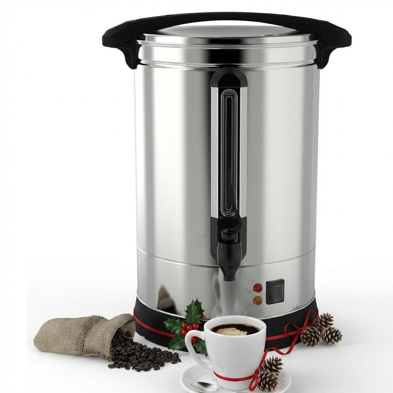 Commercial Coffee Urn,[Fast Brewing] [Food-safe 304 Stainless Steel] Hot Water Urn, [Effortless Clean] Large Coffee Maker for Churches, Meeting Rooms, Lounges, and Large Events
