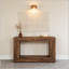 Console 47 po en bois, canapé long en bois étroit pour une décoration et un rangement polyvalents