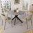 Modern Round Kitchen Dining Table Set with Dining Chairs-112460107-112460106