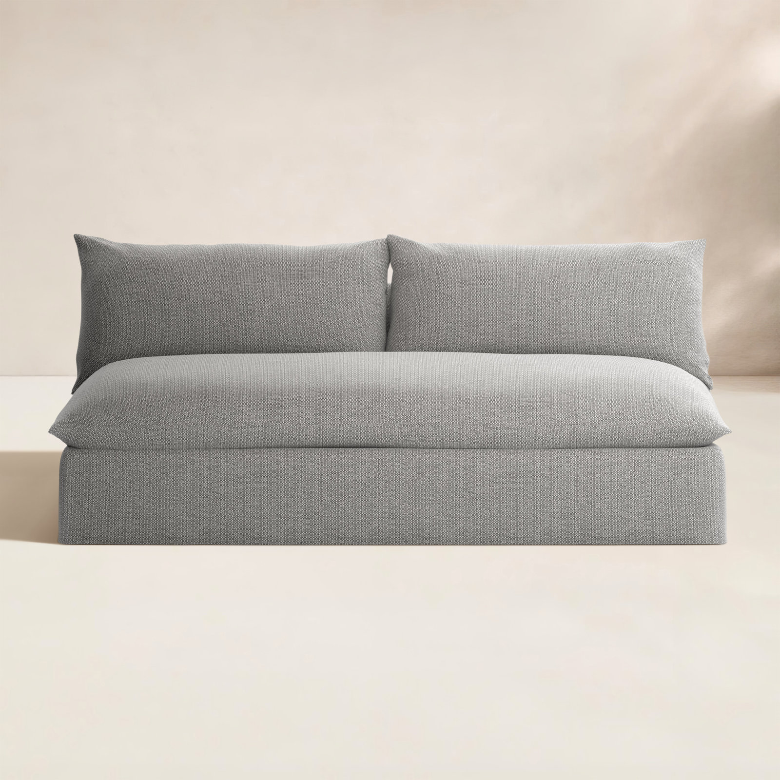 Jovian 72'' Wide Aluminum Loveseat with Cushions, Faye Ash