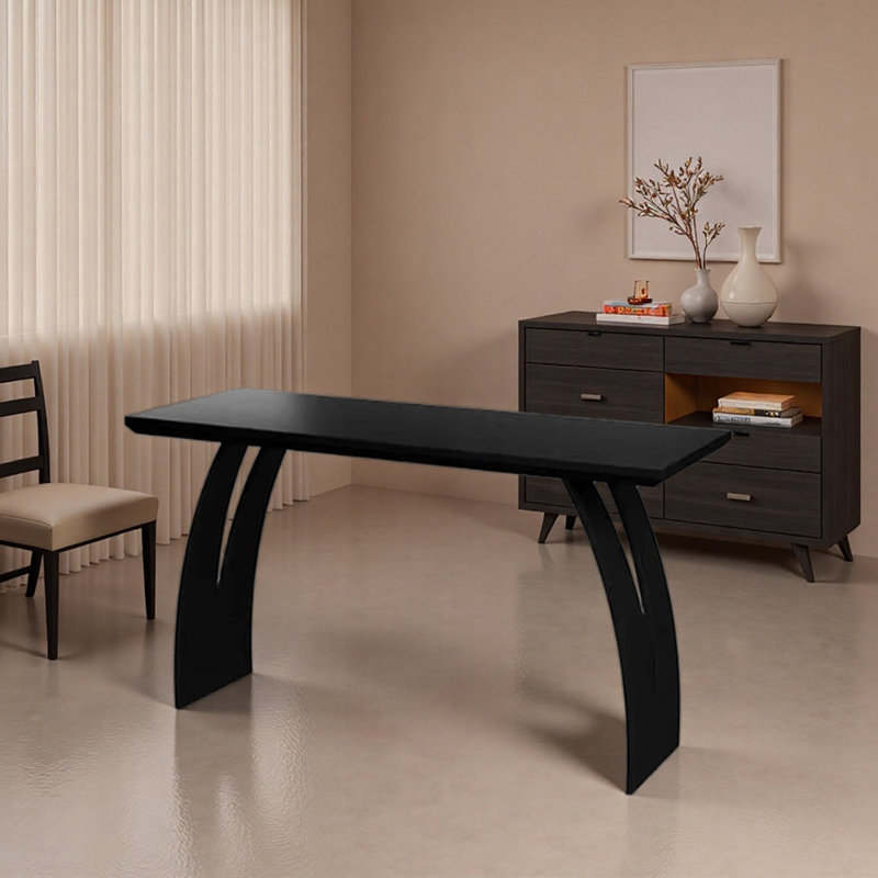 Bureau d'écriture durable en bois de frêne noir, H 29,52 po x l 47,24 po x P 23,62 po