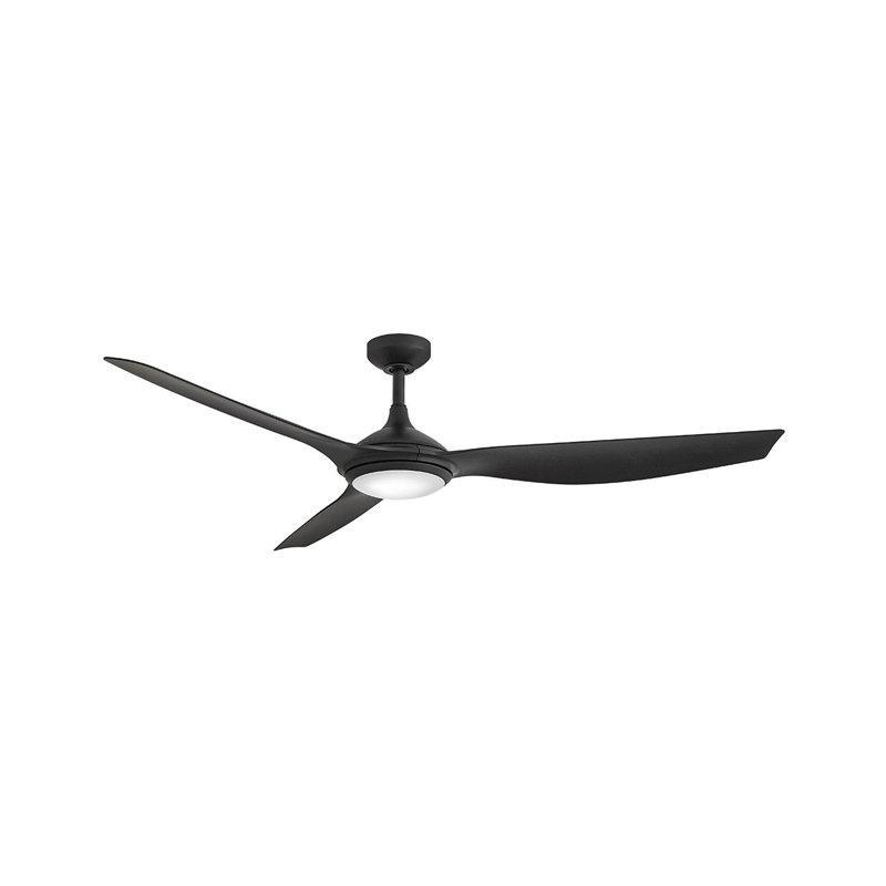 Hinkley Talon LED Ceiling Fan, Matte Black, Matte Black