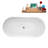 59" Streamline Freestanding Tub and Tray With Internal Drain-101686113