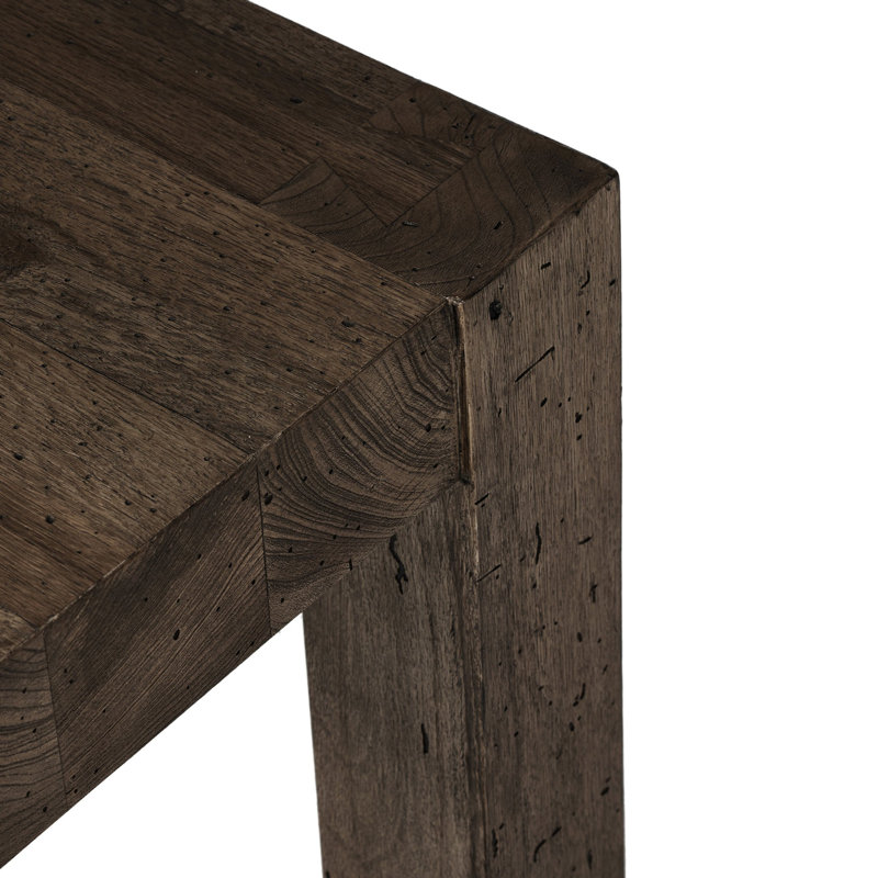 Abaso End Table, Ebony Rustic Wormwood