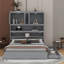 Full Wooden Platform Bed With USB, Storage Headboard And Drawers-23242774