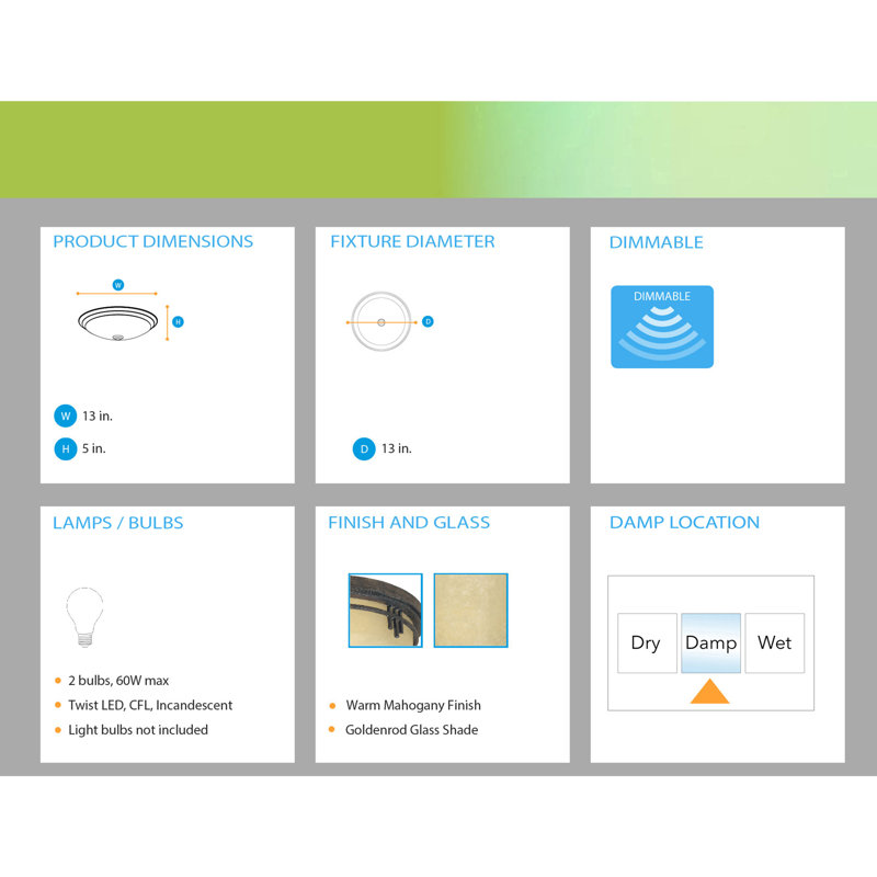 Caleigh Glass Flush Mount