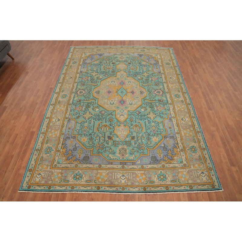 Tapis traditionnel géométrique rétro 8 x 11