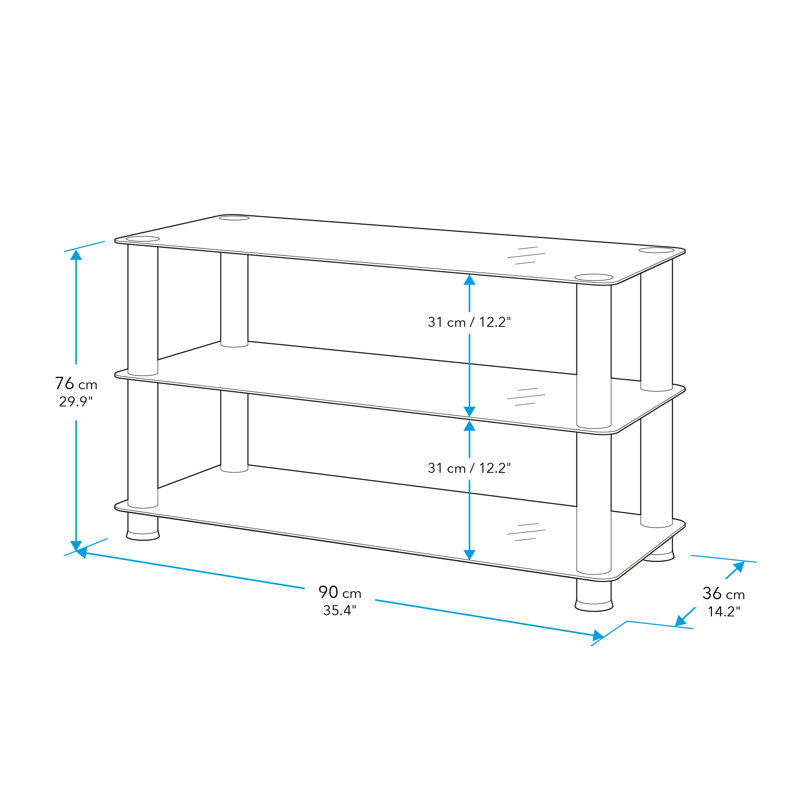 Mcjunkin 90cm W Stainless Steel Shelving Unit