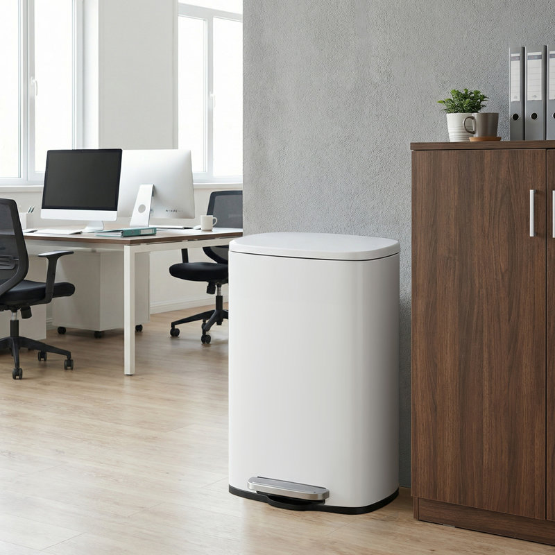 Step On Kitchen Trash Can - 50L, White