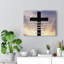 To The End Matthew 10:22 Christian - Wrapped Canvas Print-1931305585