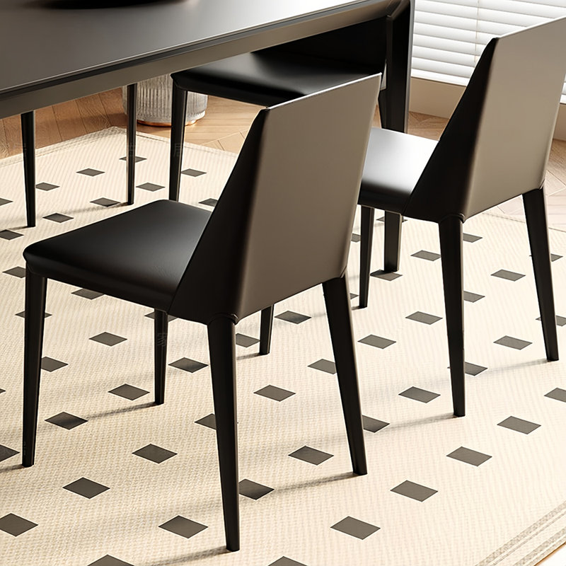 Ensemble de table de salle à manger et de chaises Pure Black Rock, H 29,52 po x L 70,86 po x l 31,49 po
