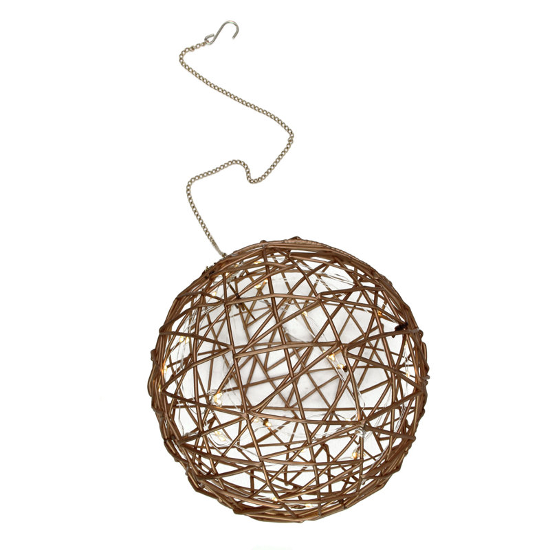 Ornement boule de Noël à DEL, H 8 po x l 8 po x P 8 po