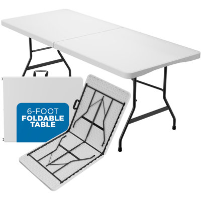 Folding Table White Plastic