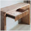 Rustic Wooden Console Table With Drawer – Minimalist Design, Ribbed Texture, And Natural Finish