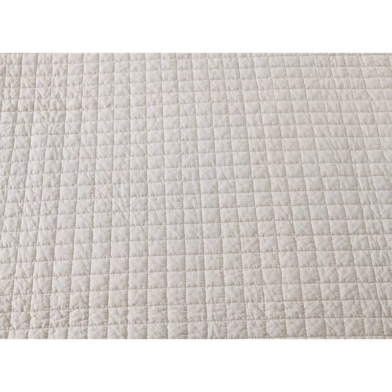 Jeté en coton CTthrow quit, Beige naturel