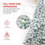 Arbre de Noël enneigé 4 pi avec pommes de pin - Arbre de Noël artificiel enneigé en PVC, 366 branches, 21 pommes de pin naturelles, support en métal robuste, pleine forme pour la décoration saisonnière-1171987937