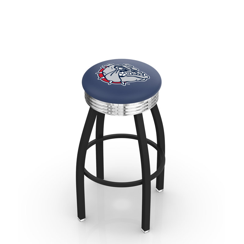 Tabouret de bar Logo Series, Tabouret de bar d'une hauteur de siège de 30 po, Chrome soudé solide, Gonzaga