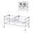 Washing Machine Stand Pedestal 48.5x25 Inch 590LB with Double Tray Carbon Steel