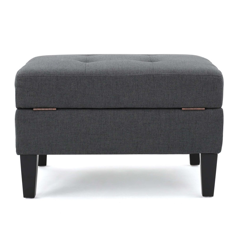 Repose-pieds avec rangement, Gris foncé