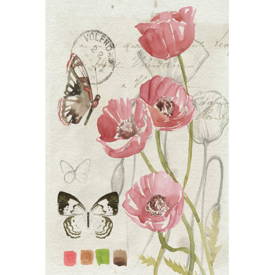 Field Notes Florals I - Wrapped Canvas Painting