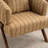 Mid Century Upholstered Arm Accent Chair with Solid Wood Legs-2146693387