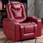 Fauteuil inclinable individuel de luxe en similicuir de 35,04 po Dartee avec porte-gobelets, rangement pour accoudoirs et port USB (ensemble de 4)-104281604