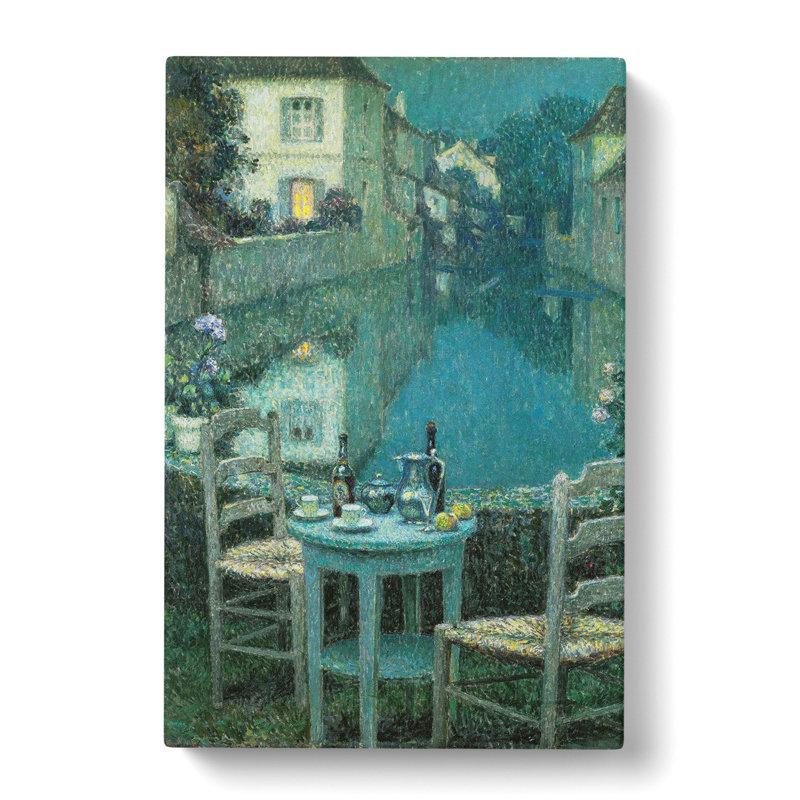 Small Table In Evening Dusk by Henri Le Sidaner - Wrapped Canvas Painting, 50cm H x 35cm W x 3cm D